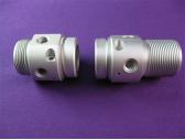 pneumatic cylinder end with cushioning by precision machining